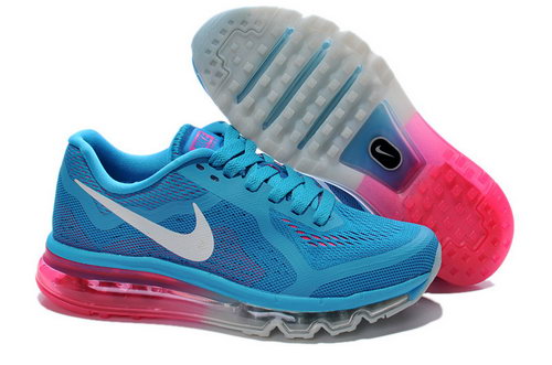 Nike Nike Air Max 2014 Womens Blue Grey Pink White Shoes Online